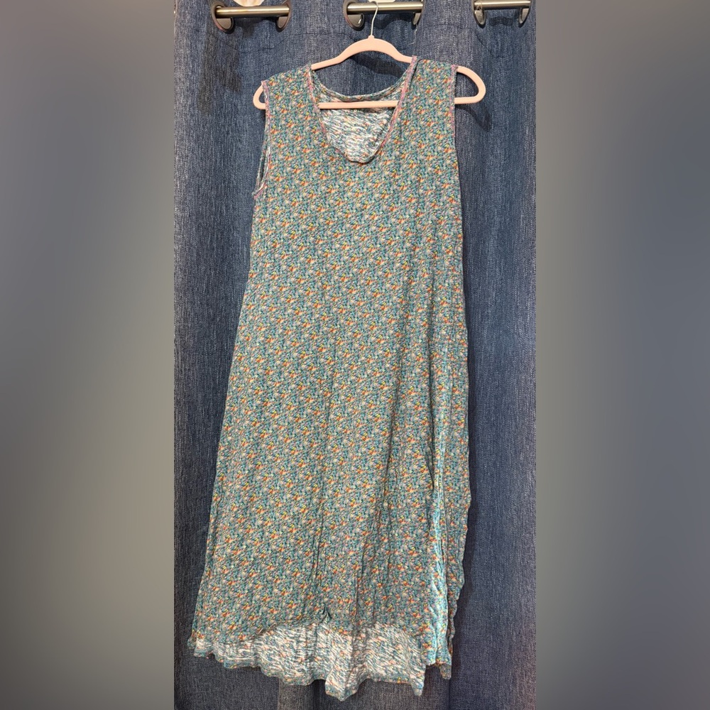 NATURAL LIFE Patterned Maxi Dress in Blue and Orange